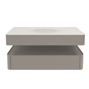 Изображение товара Тумба под раковину Vincea Caprise VMC-4CA120MLG 120 см подвесная светло-серый матовый