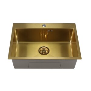 Изображение товара Мойка кухонная Melana ProfLine D6545HG золото из нержавеющей стали