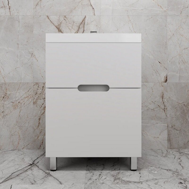 Изображение товара Тумба под раковину Style Line Матис 60 см напольная белый матовый