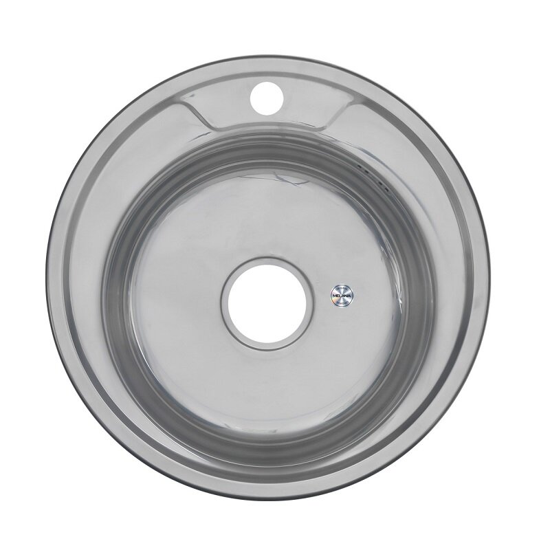 Изображение товара Мойка кухонная Melana 490, 002 t (*12) 0,8/180, 49 см, нержавеющая сталь