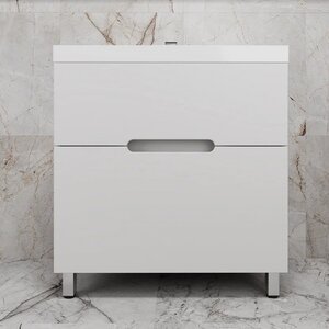 Изображение товара Тумба под раковину Style Line Матис ЛС-00002443, 80 см, напольная, белый матовый