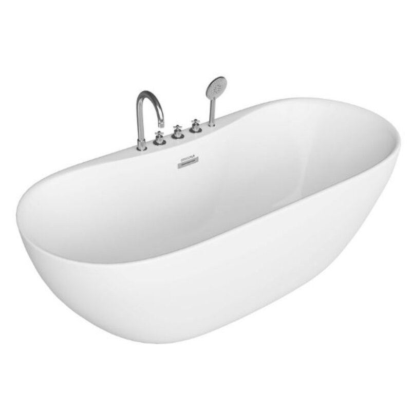 Изображение товара Ванна Grossman GR-12502-1 1700x750 белая с встроенным смесителем