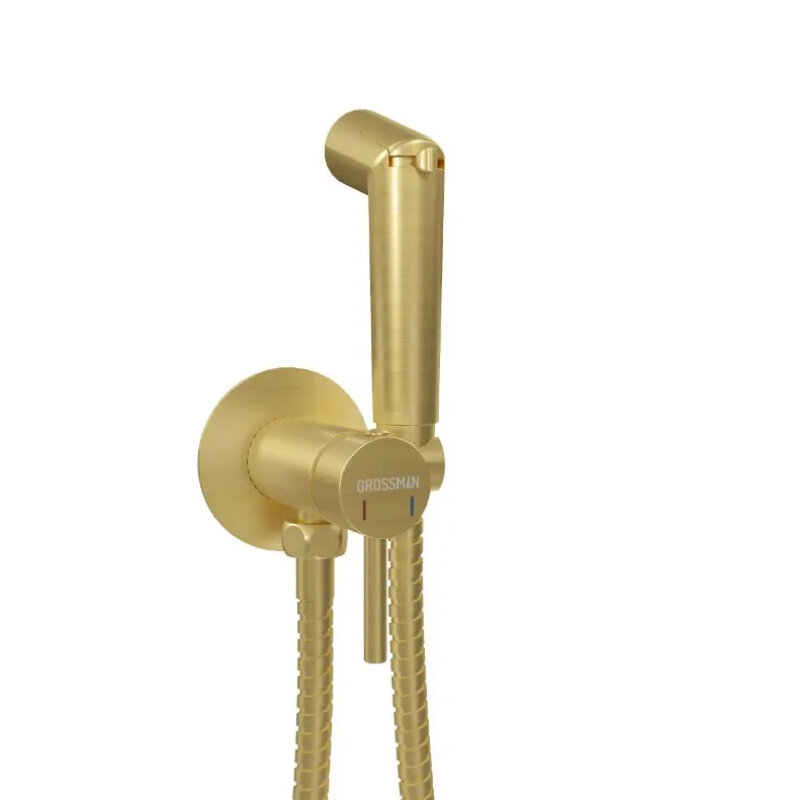 Изображение товара Гигиенический душ Grossman Solis 502.K35.07.320 со смесителем, золото сатин