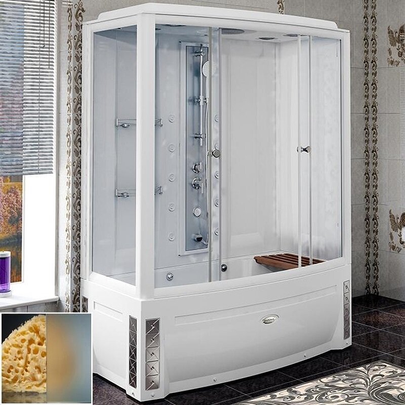 Изображение товара Душевой бокс Радомир Элис К2 168x85 см с гидромассажем паром и тропическим душем