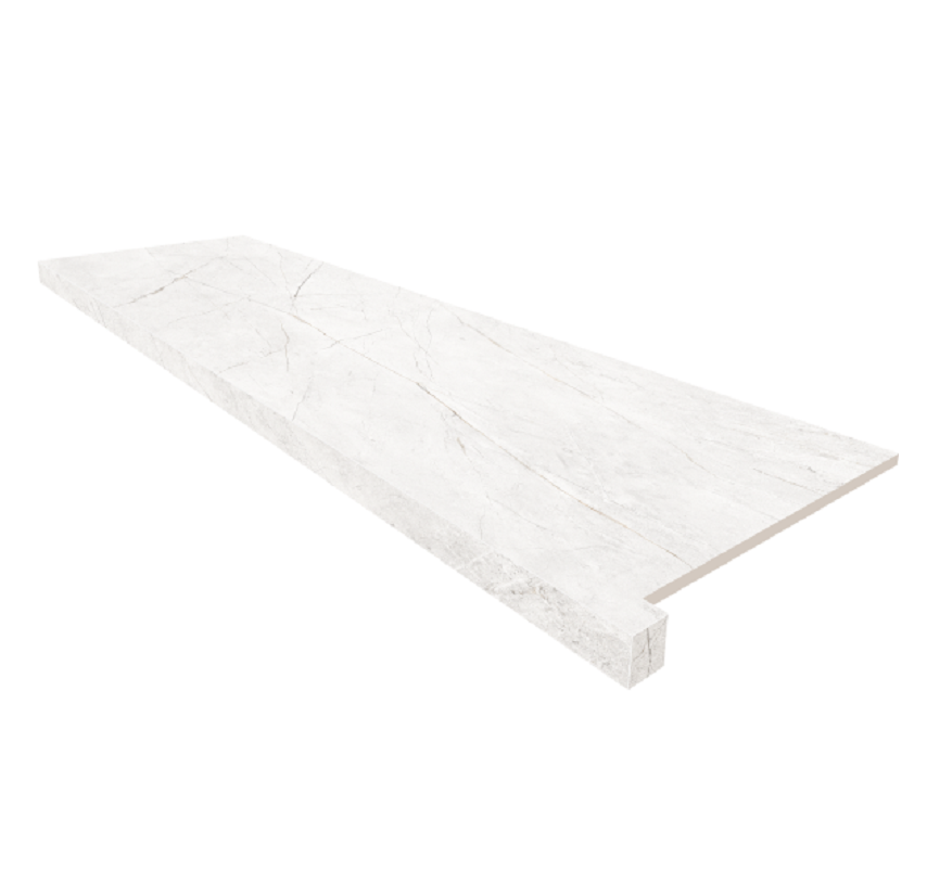 Изображение товара Подоконник угловой из керамогранита Estima Nolana NL00 33x120 см левый белый