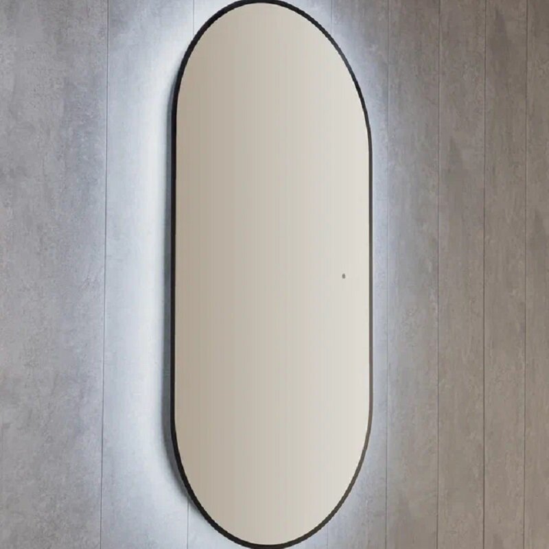 Изображение товара Зеркало Silver Mirrors Viva-Black LED-00002689, 55 x 105 см, с LED-подсветкой, сенсор, рама черная