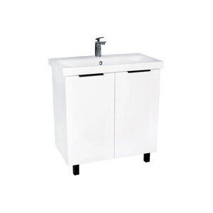 Изображение товара Тумба под раковину Viant Берлин VBER80MDBEL-T2ST, 80 см, напольная, цвет белый