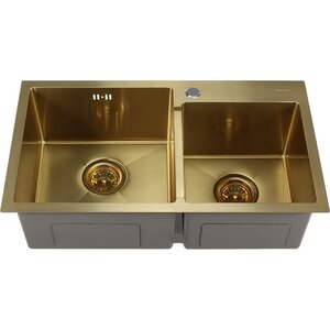 Изображение товара Мойка кухонная Melana ProfLine S7240HG золото, 3,0/220, 72 см, PVD покрытие, нержавеющая сталь