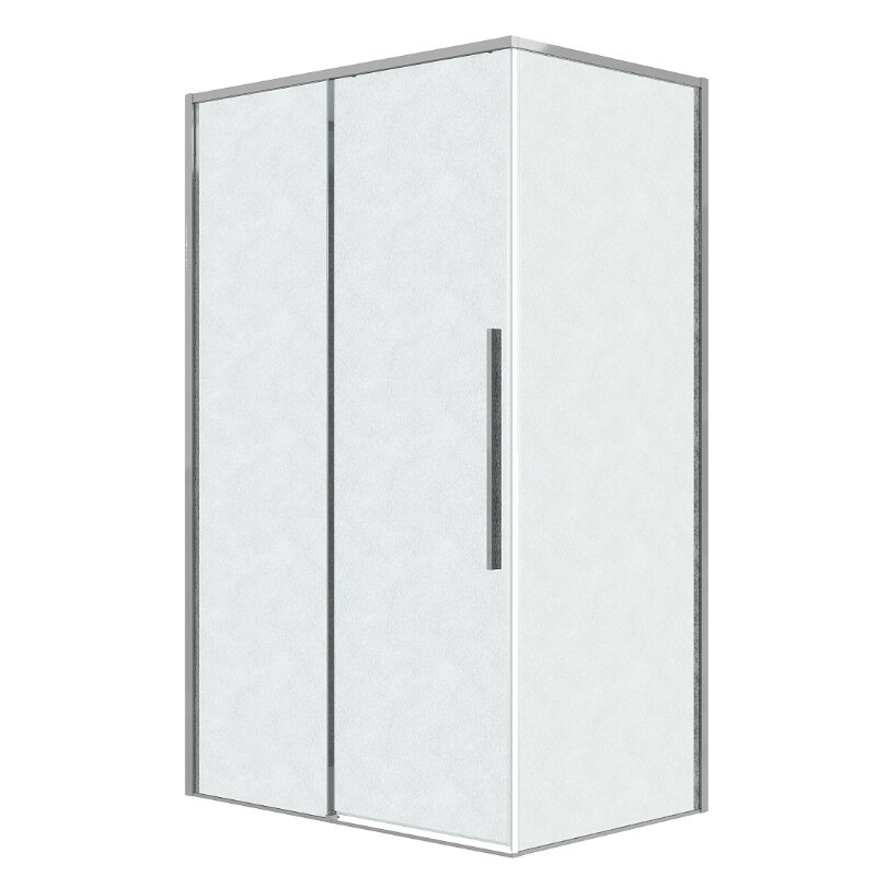 Изображение товара Душевой уголок Grossman Galaxy 120.K33.01.1110.10.02, 110 х 100 см, стекло шиншилла, профиль хром