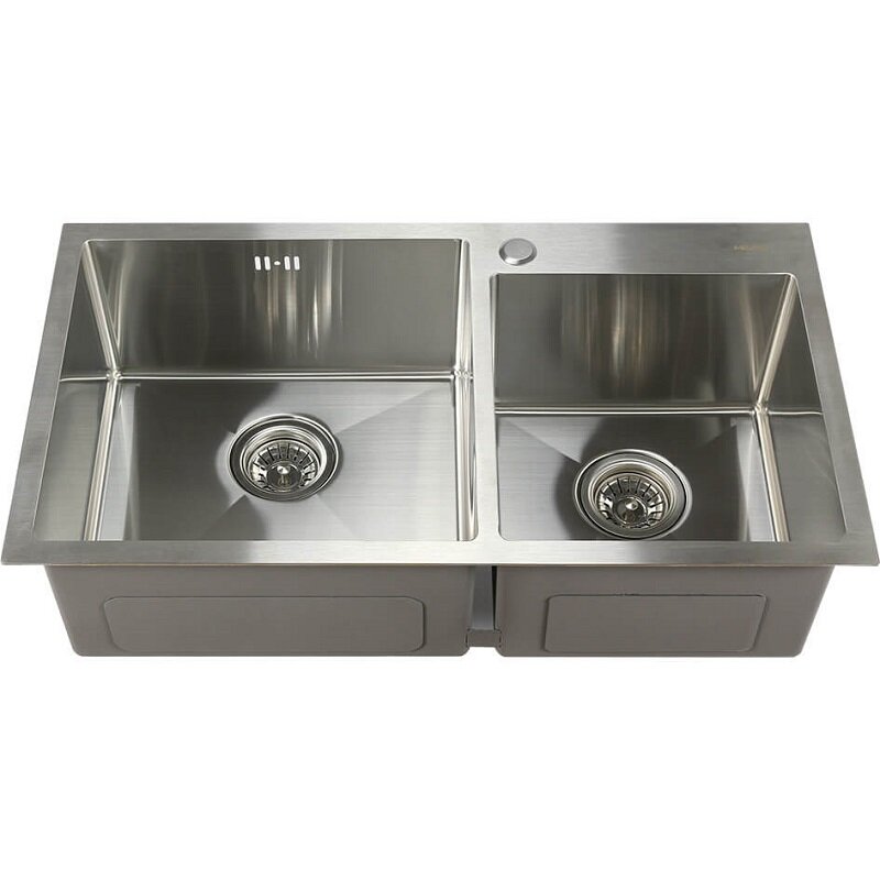 Изображение товара Мойка Melana ProfLine S7843H сатин 78x43 см с переливом и 1 отверстием под смеситель