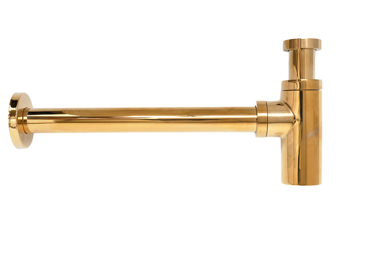 Изображение товара Сифон для раковины Gid G-64GD 75506S золотой трубный регулируемый