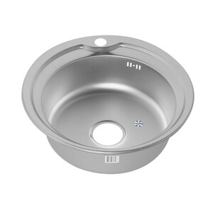 Изображение товара Мойка кухонная Melana 490 002/2 (*15), 0,8/180 декор, 49 см, нержавеющая сталь