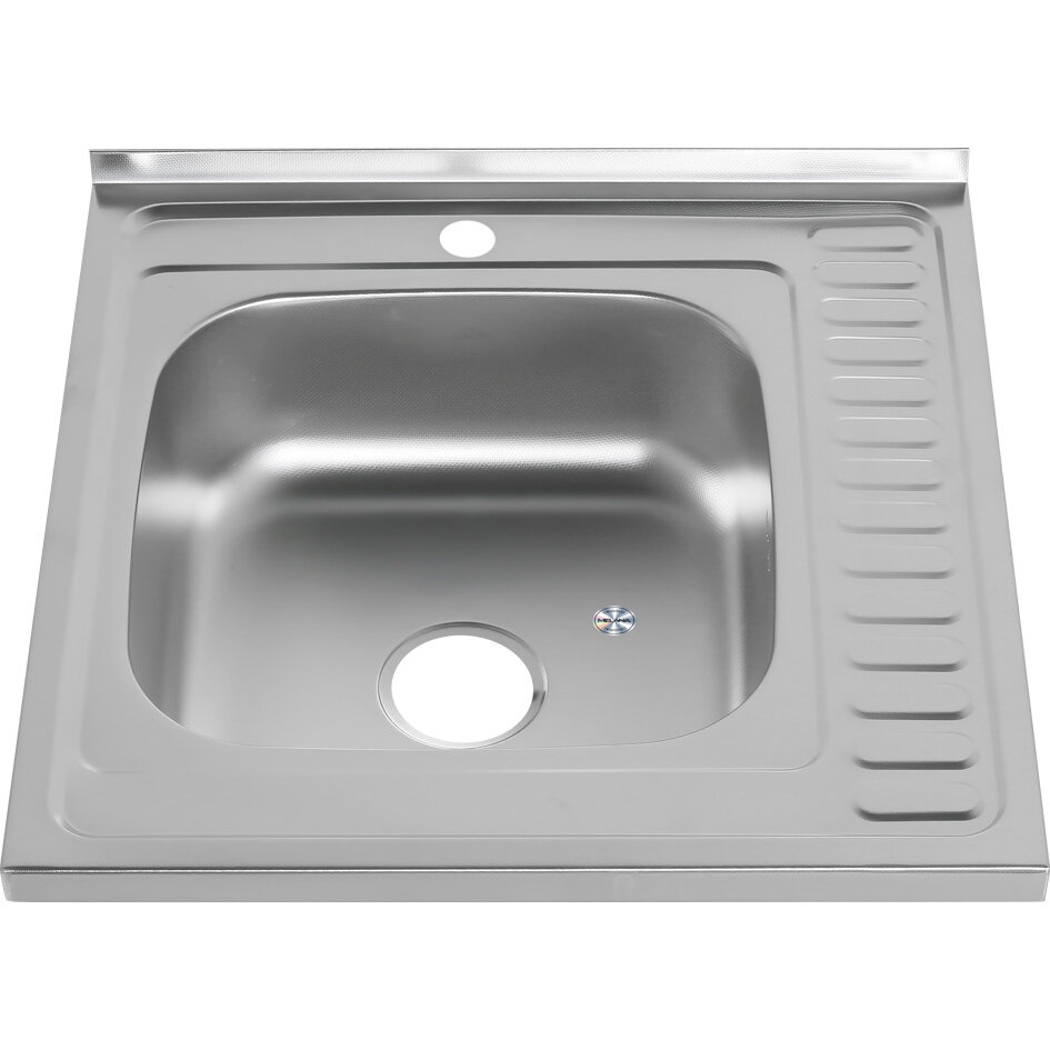 Изображение товара Мойка кухонная Melana 6060 L 156D t L (*15), 0,6/160 декор, 60 см, левая, нержавеющая сталь