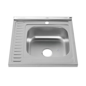 Изображение товара Мойка кухонная Melana 6060 R 156D t R (*15), 0,6/160 декор, 60 см, правая, нержавеющая сталь