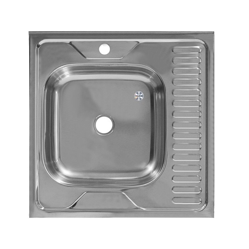 Изображение товара Кухонная мойка из нержавеющей стали Melana 6060 073 t L с левым ориентиром 60 см