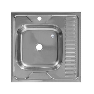 Изображение товара Кухонная мойка из нержавеющей стали Melana 6060 073 t L с левым ориентиром 60 см