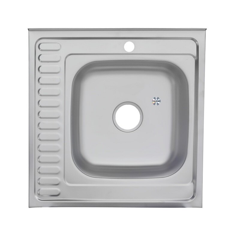 Изображение товара Мойка кухонная Melana 6060 (097D t R*10), 0,8/180 декор, 60 см, правая, нержавеющая сталь