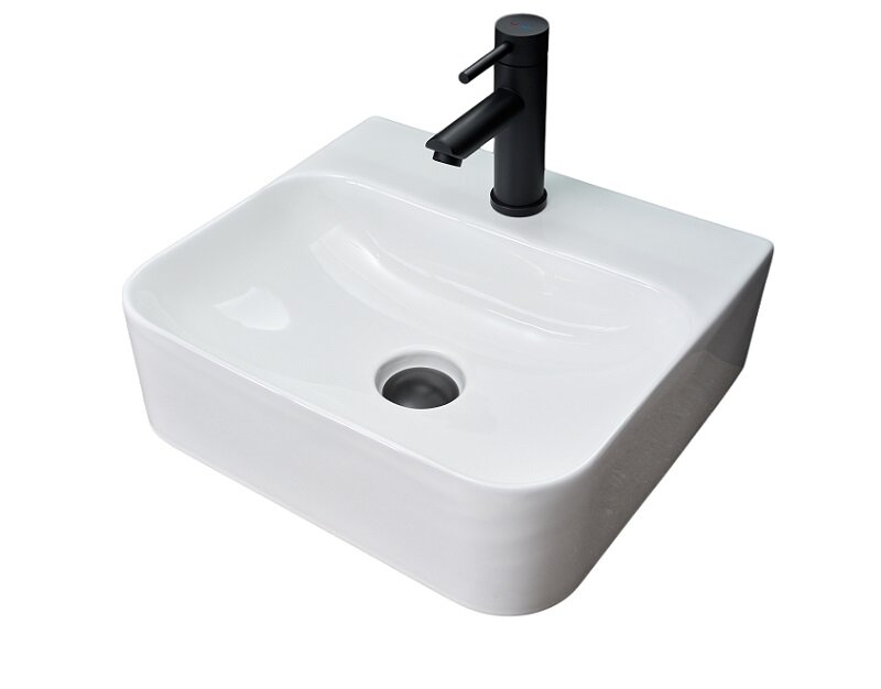 Изображение товара Раковина Gid Geometrico N9257 белая, 43 см, фаянс