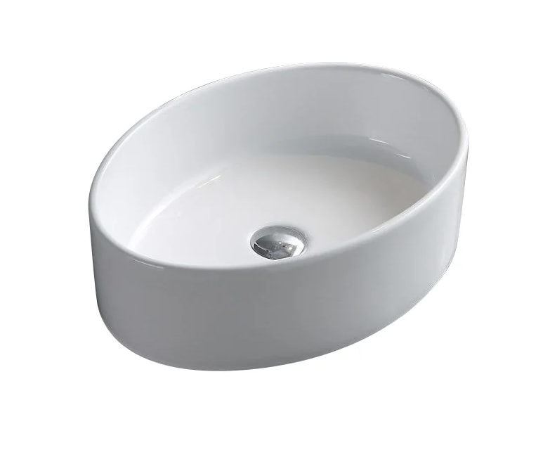 Изображение товара Раковина Gid Lago N9012 51106, 50 см, белая, накладная из фаянса