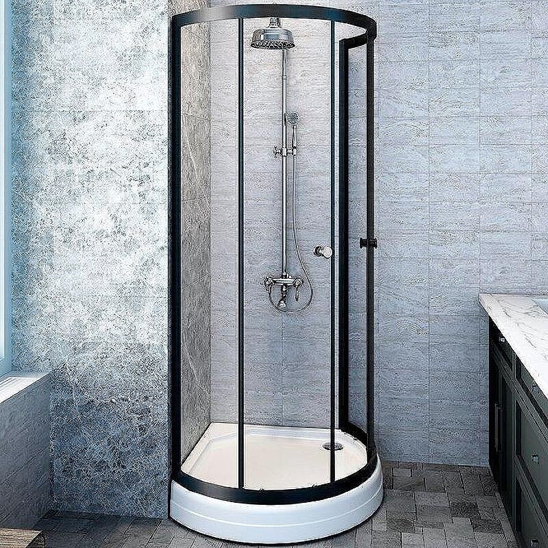 Изображение товара Душевой уголок Радомир Стронг 110х110 см с прозрачным стеклом и поддоном