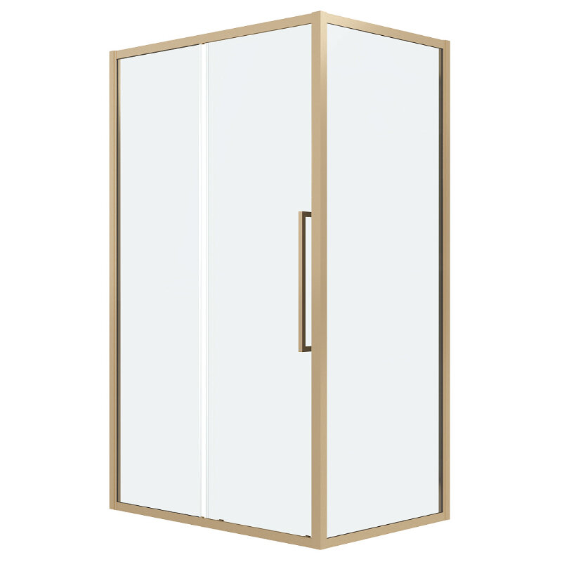 Изображение товара Душевой уголок Grossman Cosmo 120.K33.02.1210.32.00, 120 х 100 см, стекло прозрачное, профиль золото сатин