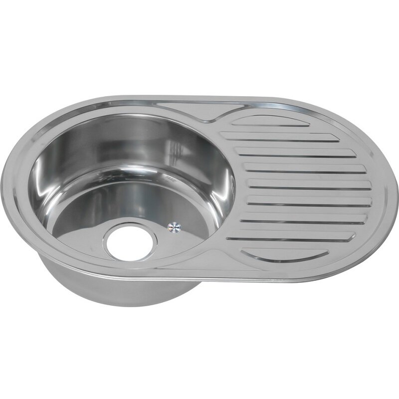 Изображение товара Мойка кухонная Melana 7750 U 131/2 хромированная 77 см