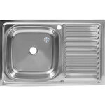 Мойка кухонная Melana 8050 076 ta L (*20), 0,4/160, 80 см, чаша слева, нержавеющая сталь - фото 1
