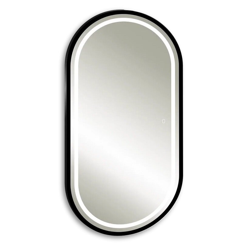 Изображение товара Зеркало Silver Mirrors Виола-лофт LED-00002430, 50 x 100 см, с LED-подсветкой, сенсорный выключатель, цвет черный