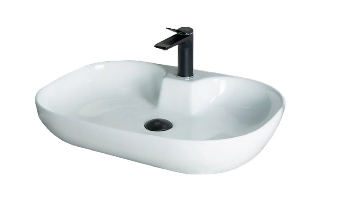 Изображение товара Раковина накладная Gid Lago N9446b 51156, белая, 61 см
