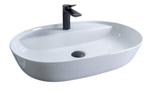 Изображение товара Раковина Gid Lago D1346 51194 белая овальная накладная 61 см