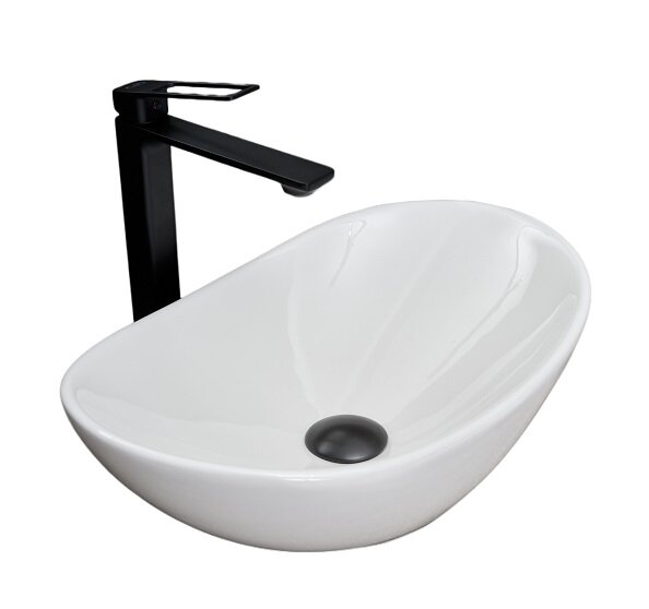 Изображение товара Раковина Gid Lago N9133 51201 овальная белая 48 см фаянс Испания