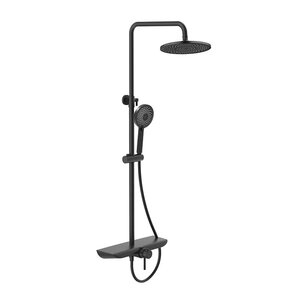 Изображение товара Душевая система Arrow AD3336SHMB с термостатом и 3 режимами, черный матовый