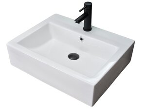 Изображение товара Раковина Gid Geometrico N9157 51216 57 см фаянс белая накладная