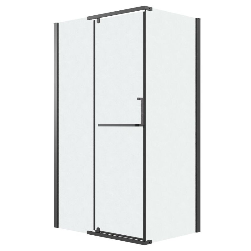 Изображение товара Душевой уголок Grossman Pragma 120.K33.03.1010.21.02, 100 х 100 см, стекло шиншилла, профиль черный матовый