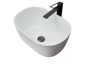 Изображение товара Раковина Gid Creativo N9302wg 51220, 45 см, фаянс, снаружи белая/графит, внутри белая матовая 