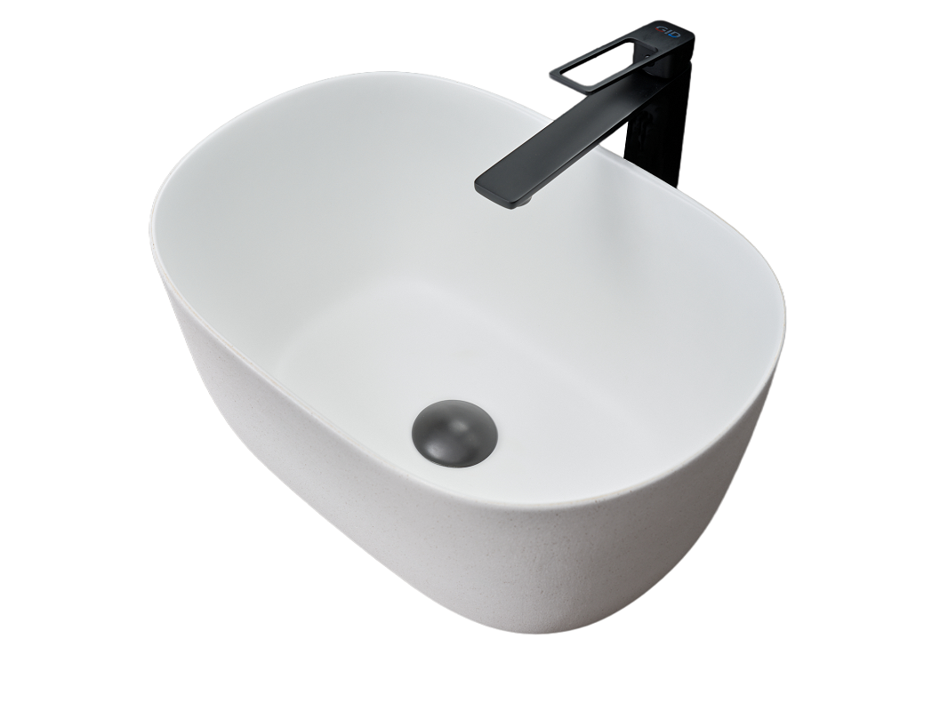 Изображение товара Раковина Gid Creativo N9302wg 51220, 45 см, фаянс, снаружи белая/графит, внутри белая матовая Изображение товара Раковина Gid Creativo N9302wg 51220, 45 см, фаянс, снаружи белая/графит, внутри белая матовая