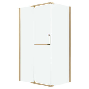 Изображение товара Душевой уголок Grossman Pragma 120.K33.03.1110.32.00, 110 х 100 см, стекло прозрачное, профиль золото сатин