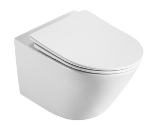 Изображение товара Подвесной унитаз D&K Rhein.Bach DT1476516, безободковый, сиденье микролифт, белый