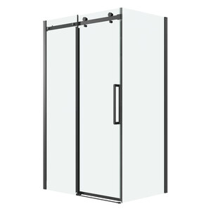 Изображение товара Душевой уголок Grossman Classic 120.K33.04.1410.21.00, 140 х 100 см, стекло прозрачное, профиль черный матовый