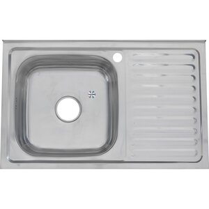 Изображение товара Мойка кухонная Melana 8050 005 t (*10) L/R, 80 см, чаша слева/справа, нержавеющая сталь