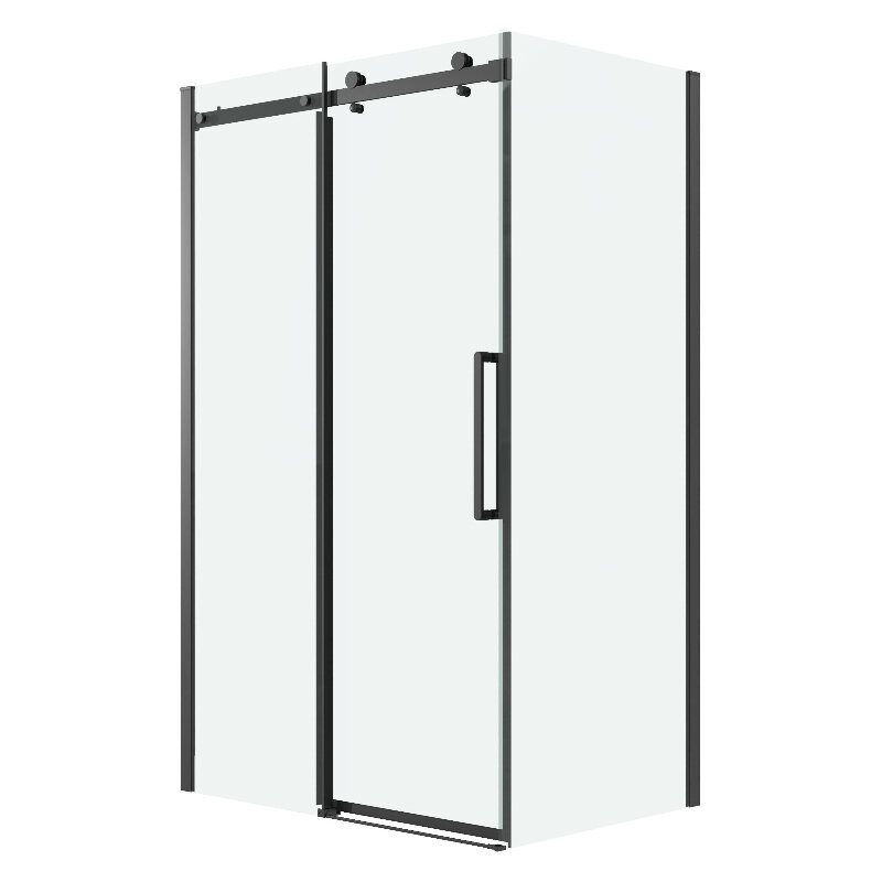 Изображение товара Душевой уголок Grossman Classic 120.K33.04.1590.21.00, 150 х 90 см, стекло прозрачное, профиль черный матовый