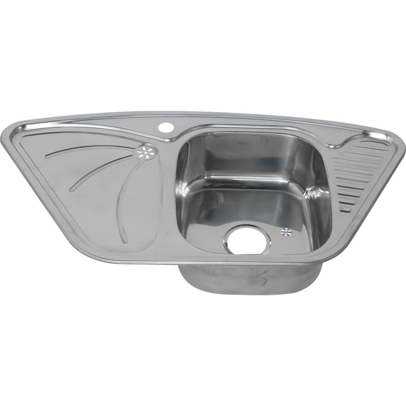 Изображение товара Угловая мойка кухонная Melana 9550A 222 A t из нержавеющей стали 95 см