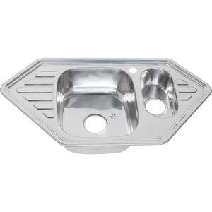 Изображение товара Мойка кухонная Melana 9550C 222 C t (*7), 0,8/180, 95 см, нержавеющая сталь, хром 