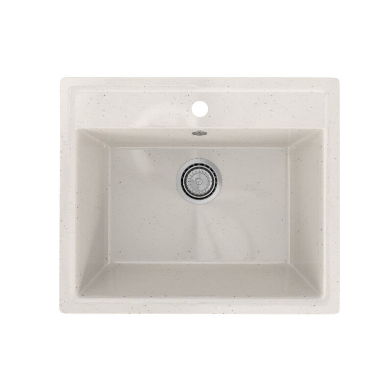 Изображение товара Кухонная мойка Maretti Kitchen KT565-WH 56.5 см искусственный камень белая встраиваемая