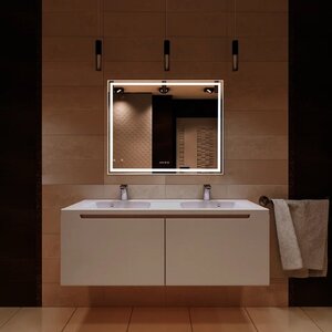Изображение товара Зеркало Silver Mirrors Livia LED с подсветкой и подогревом 100x80 см белое