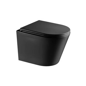 Изображение товара Подвесной унитаз Grossman Fly GR-4478BMSQ безободковый торнадо черный матовый