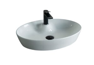 Изображение товара Раковина Gid Lago N9436 51150 овальная белая накладная 55 см