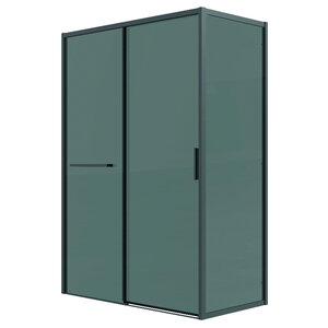 Изображение товара Душевой уголок Grossman Style 120.K33.05.1110.21.10, 110 х 100 см, стекло тонированное, профиль черный матовый