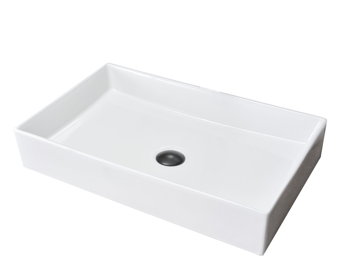 Изображение товара Раковина Gid Geometrico N9496 51228 60 см белая из фаянса накладная Испания