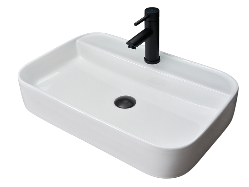 Изображение товара Раковина Gid Geometrico N9660 51232 60 см белая прямая накладная Испания